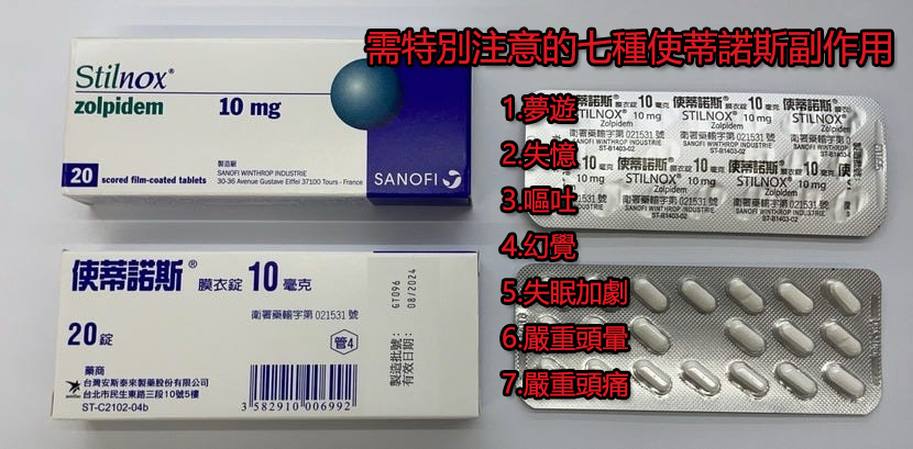 需要特別注意的七種使蒂諾斯副作用